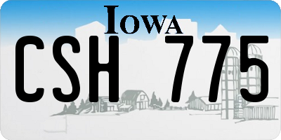 IA license plate CSH775
