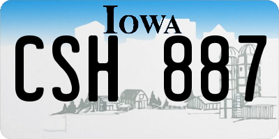 IA license plate CSH887