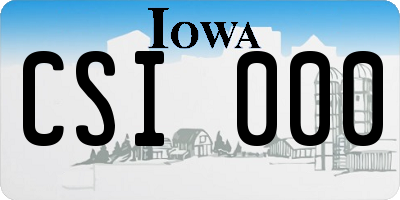 IA license plate CSI000