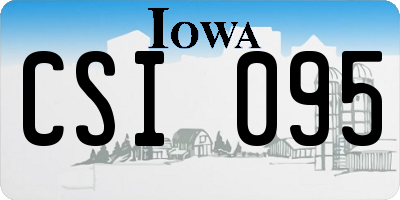 IA license plate CSI095