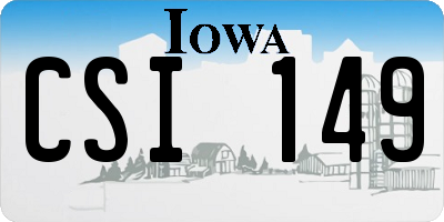 IA license plate CSI149
