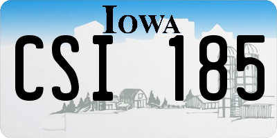 IA license plate CSI185