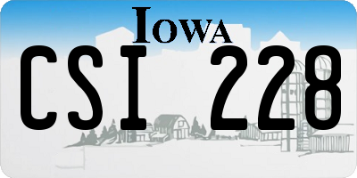 IA license plate CSI228