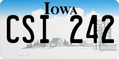 IA license plate CSI242