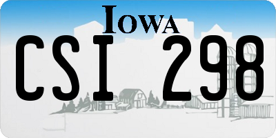 IA license plate CSI298