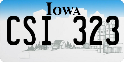 IA license plate CSI323