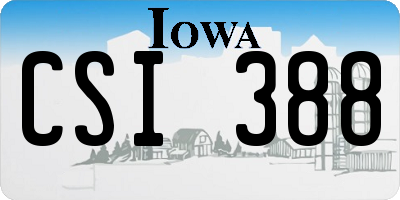 IA license plate CSI388