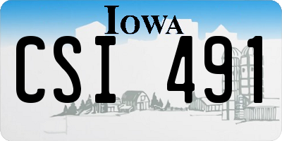 IA license plate CSI491