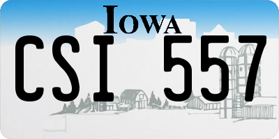 IA license plate CSI557