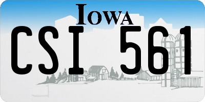 IA license plate CSI561