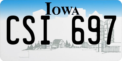 IA license plate CSI697