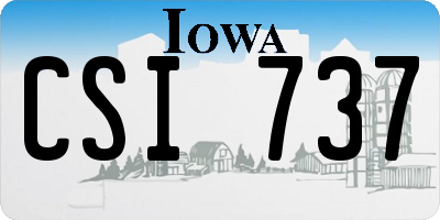 IA license plate CSI737