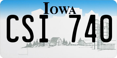 IA license plate CSI740