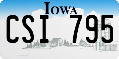 IA license plate CSI795