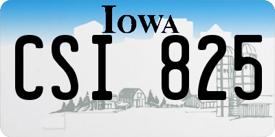 IA license plate CSI825