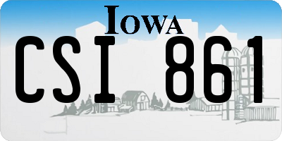 IA license plate CSI861