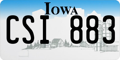 IA license plate CSI883