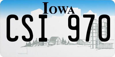 IA license plate CSI970