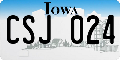 IA license plate CSJ024