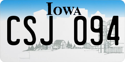 IA license plate CSJ094