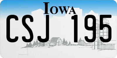 IA license plate CSJ195