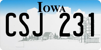 IA license plate CSJ231
