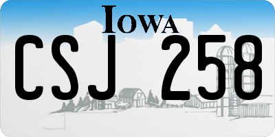 IA license plate CSJ258