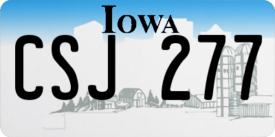 IA license plate CSJ277