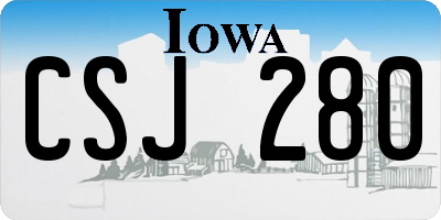 IA license plate CSJ280