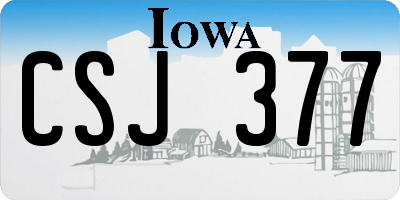 IA license plate CSJ377