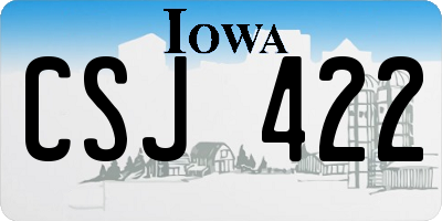 IA license plate CSJ422