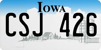 IA license plate CSJ426