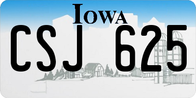 IA license plate CSJ625