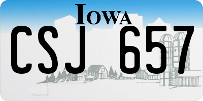 IA license plate CSJ657
