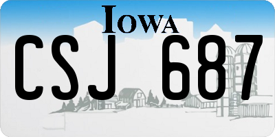 IA license plate CSJ687