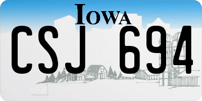 IA license plate CSJ694