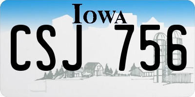 IA license plate CSJ756