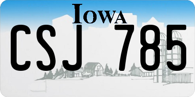IA license plate CSJ785