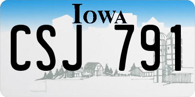 IA license plate CSJ791