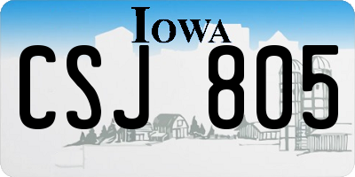 IA license plate CSJ805