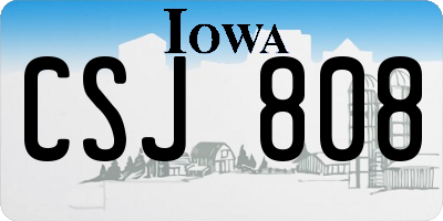 IA license plate CSJ808
