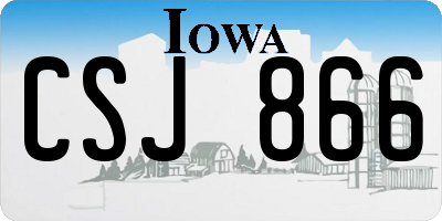 IA license plate CSJ866