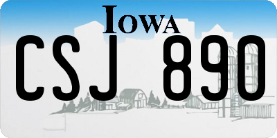 IA license plate CSJ890