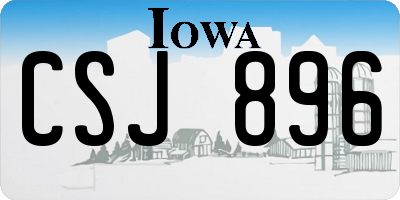 IA license plate CSJ896