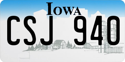 IA license plate CSJ940