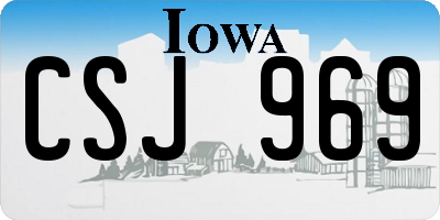 IA license plate CSJ969