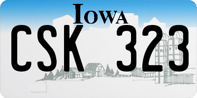 IA license plate CSK323