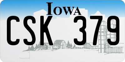 IA license plate CSK379