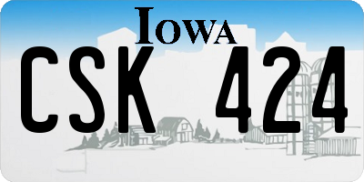 IA license plate CSK424