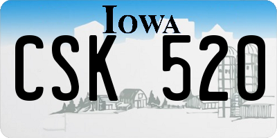 IA license plate CSK520
